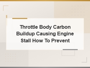 Throttle Body Carbon Buildup Causing Engine Stall How to Prevent