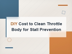 Diy Cost to Clean a Throttle Body for Engine Stall Prevention