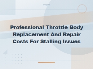 Professional Throttle Body Replacement and Repair Costs for Stalling Issues