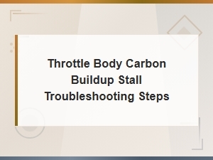 Throttle Body Carbon Buildup Stall Repair Cost Guide