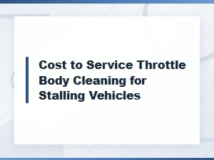 Throttle Body Cleaning Service Cost for Stalling Vehicles